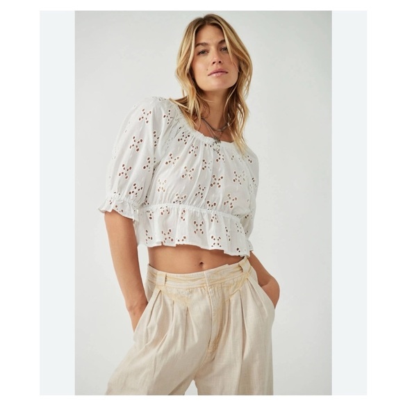 Free People | Prairie Cottagecore Coastal Cowgirl Gardenia Top Golden Girl | M - Picture 4 of 12